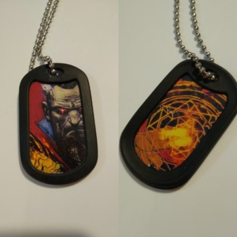 Doctor Strange Double Sided Dog Tag w/Chain NWT